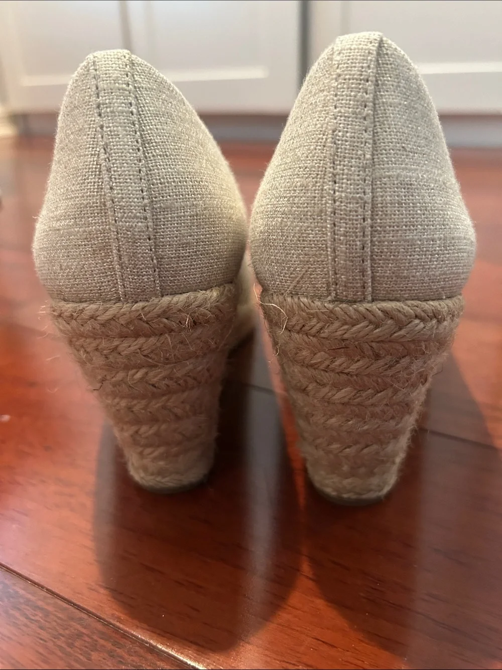 J. Crew Seville Linen Espadrille Wedge - Beige